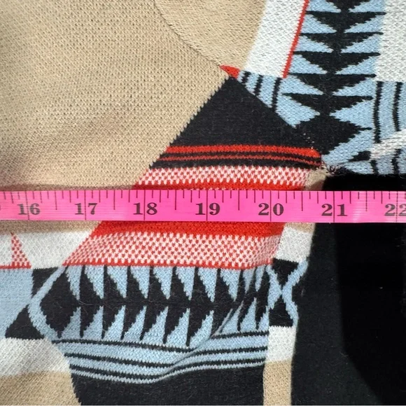 Aztec Patterned Tan Sweater - Picture 8 of 9